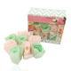 Coriandoli di sapone rosa di lusso con fiori di sapone di garofano della mamma