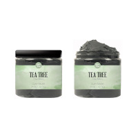 Máscara de argila esfoliante de limpeza com carvão vegetal