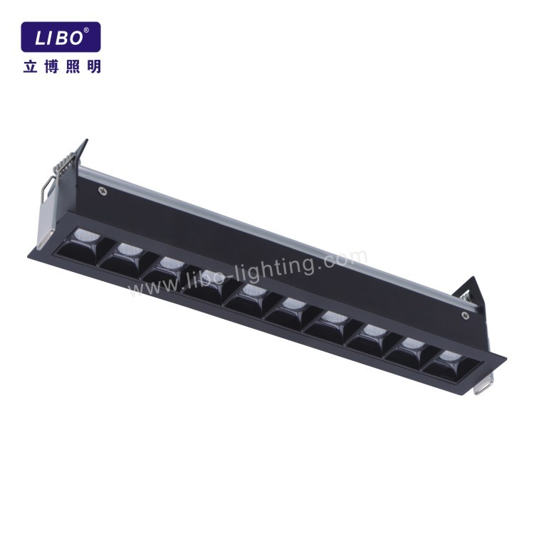 Indoor Recessed Aluminum Fixture Black Downlight