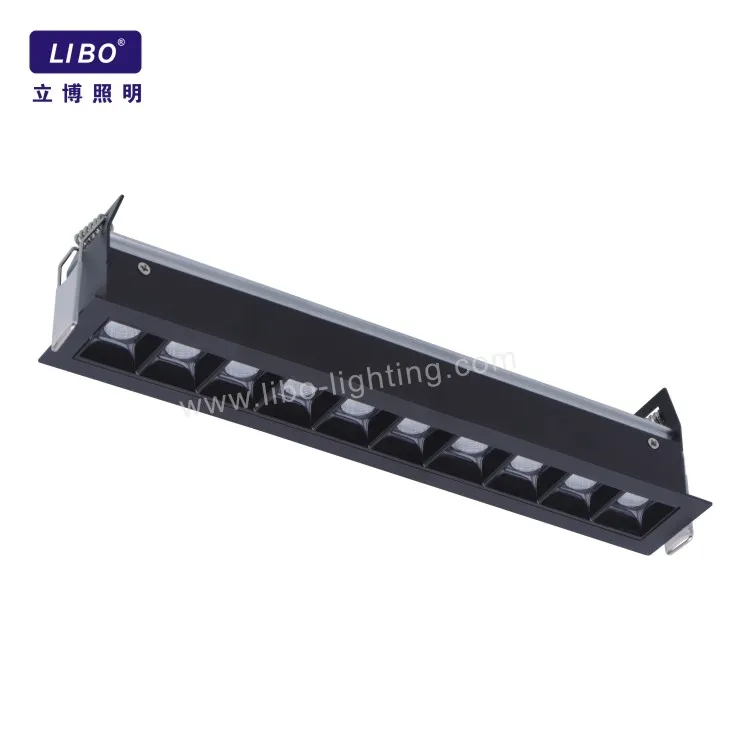 Apparecchio da incasso per interni in alluminio Downlight nero