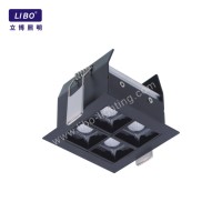 Indoor Recessed Aluminum Fixture Black Downlight