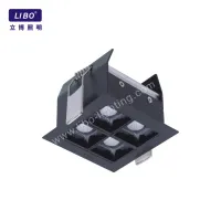 Apparecchio da incasso per interni in alluminio Downlight nero