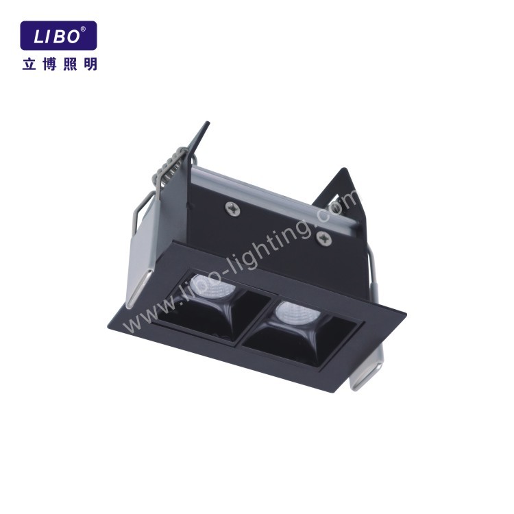 Indoor Recessed Aluminum Fixture Black Downlight