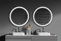 Stepless Dimming Round Led Mirror