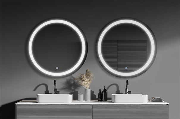 Stepless Dimming Round Led Mirror
