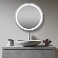 Stepless Dimming Round Led Mirror