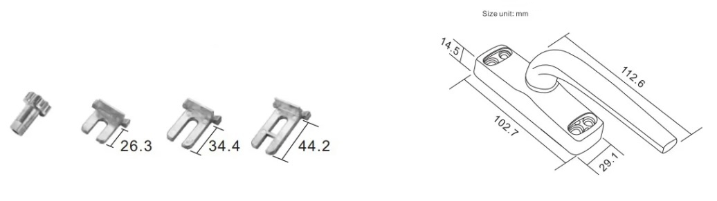 Aluminum Window Parts External Opening