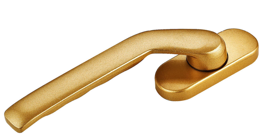 Golden aluminum window hardware