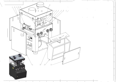 Double rotary tablet compression machine