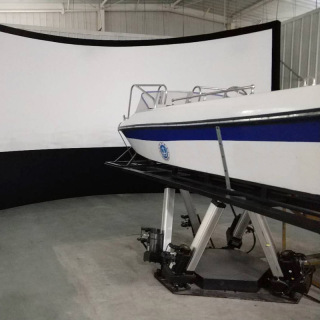 6 DOF Boat Driving Training Simulator Motion System