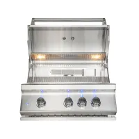 Brûleur en acier inoxydable coulé de 28 po à 3 brûleurs Grille de barbecue intégrée CBB3