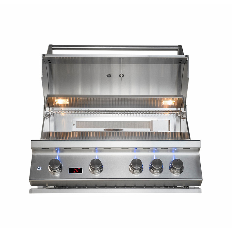 34 インチ 4 鋳造ステンレス鋼バーナー ビルトイン バーベキュー グリル CBB4