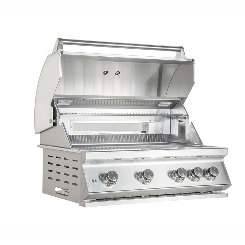 34 インチ 4 鋳造ステンレス鋼バーナー ビルトイン バーベキュー グリル CBB4