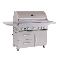42-Zoll-BBQ-Grill mit 5 Brennern aus Edelstahlguss und Seitenbrenner CBF500CDC