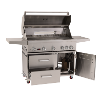42-Zoll-BBQ-Grill mit 5 Brennern aus Edelstahlguss und Seitenbrenner CBF500CDC