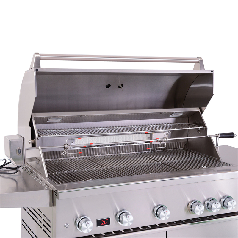42-Zoll-BBQ-Grill mit 5 Brennern aus Edelstahlguss und Seitenbrenner CBF500CDC