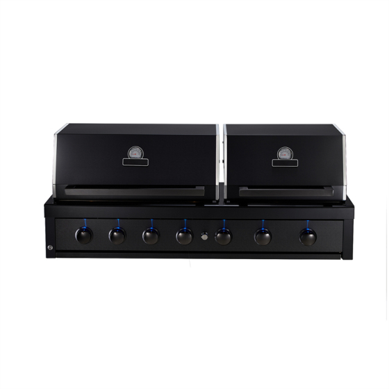 6 Pits Dubbele afzuigkap Inbouw BBQ CBU-601(B)(DH)-B