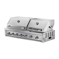Barbecue encastrable en acier inoxydable à double hotte à 6 brûleurs CBU-601(DH)-B
