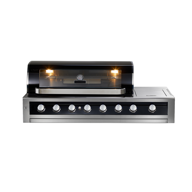 6 brænder sort rustfrit stål indbygget BBQ CBM Series