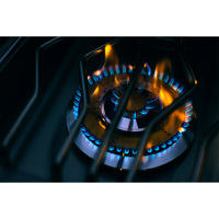 Black SS double side burner with Lid CBAPDSB-B