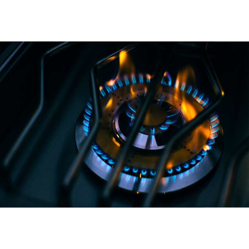 Black SS double side burner with Lid CBAPDSB-B