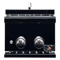 Black SS double side burner with Lid CBAPDSB-B