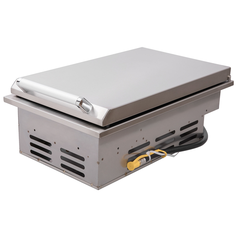 Drop-in single side burner with lid CBASSB