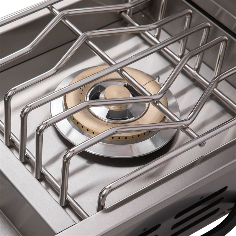 Drop-in single side burner with lid CBASSB