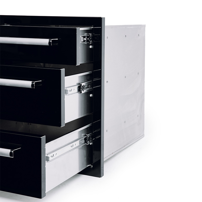 درج ثلاثي أسود من الفولاذ المقاوم للصدأ CBATD-B