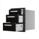 Triple drawer Black Stainless Steel CBATD-B