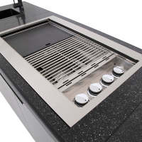 4 Burner Drop In BBQ with Flat Lid