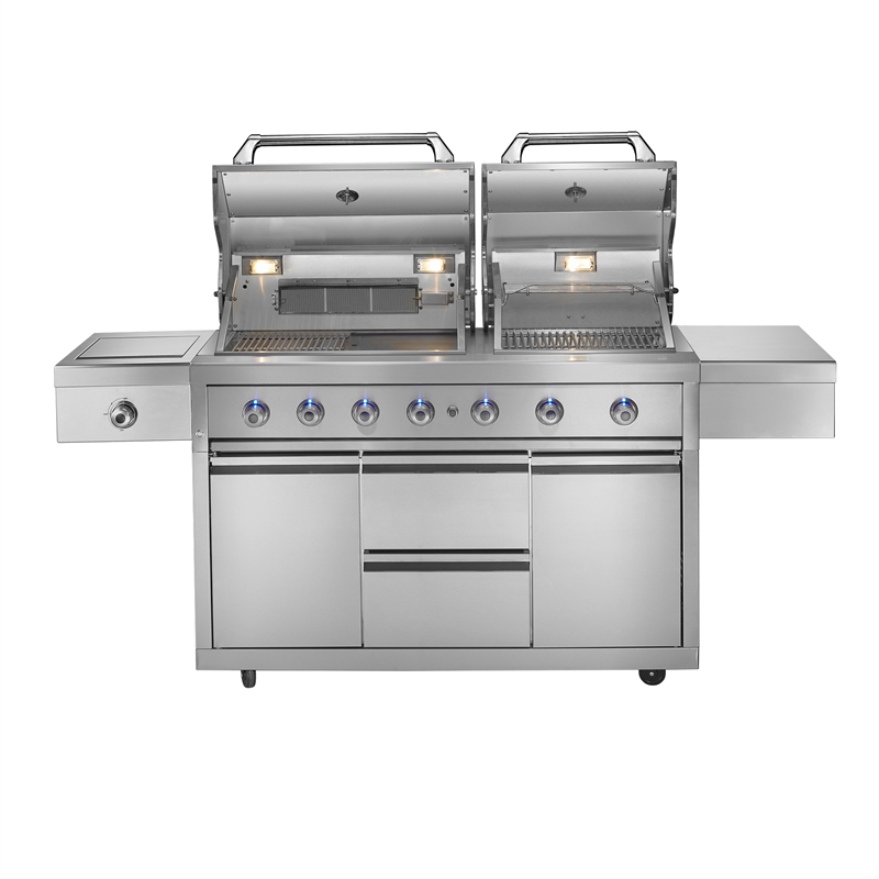 شفاط مزدوج 6 شعلة للمطبخ والشواء CBU-601 (B) (DH) -T