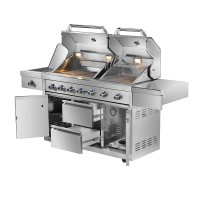 شفاط مزدوج 6 شعلة للمطبخ والشواء CBU-601 (B) (DH) -T