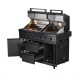 Black Stainless Steel Twin Hood 6 Burner BBQ Kitchen CBU-601(B)(DH)-T