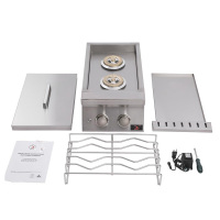 Indbygget dobbeltsidebrænder til BBQ Island CBADSB