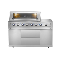 6 burner gas grill with glass viewing windows CBM