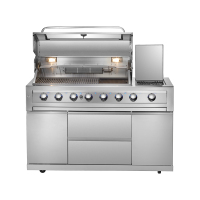 6 burner gas grill with glass viewing windows CBM