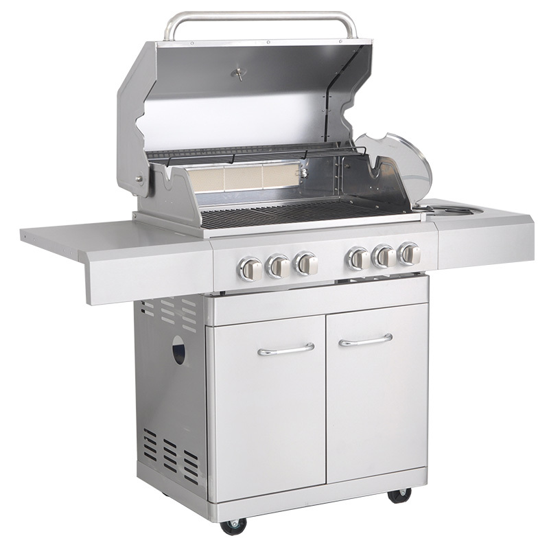 4 Burner Free Standing BBQ including 1 side burner CBD-411BC