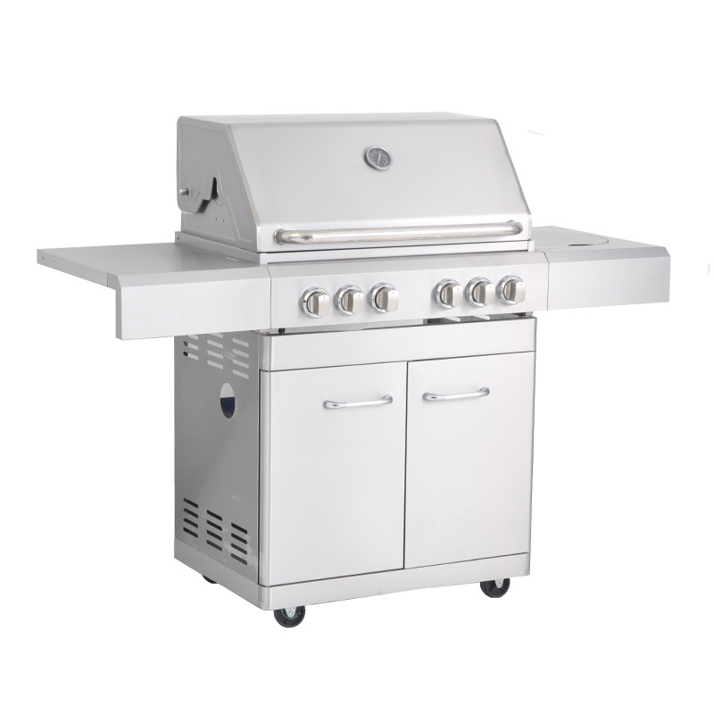 4 Burner Free Standing BBQ including 1 side burner CBD-411BC