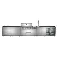 Cocina de exterior de acero inoxidable completamente recta independiente CB6