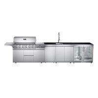 Cocina de exterior de acero inoxidable completamente recta independiente CB6