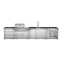 Cocina de exterior de acero inoxidable completamente recta independiente CB6