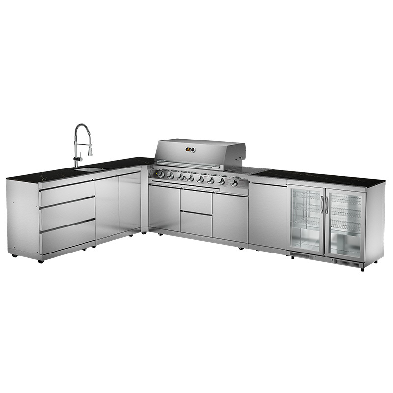 Free Standing L shape full stainless outdoor Kitchen CB6&CB4