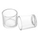 Pot en verre de bougie transparent