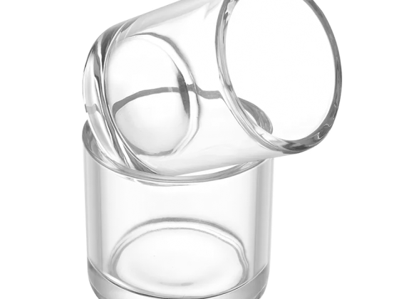 Borcan de sticlă transparent pentru lumânări