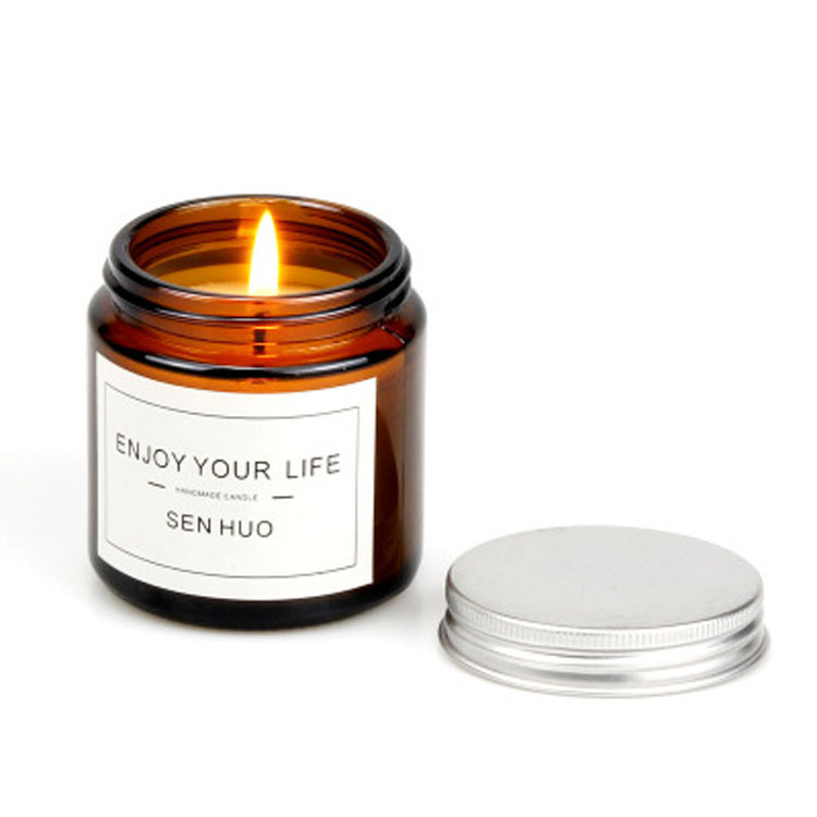 호박색 유리병 양초