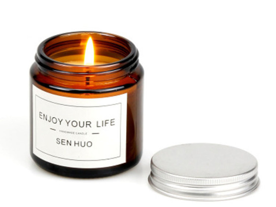 Lumanari cu borcan de sticla chihlimbar