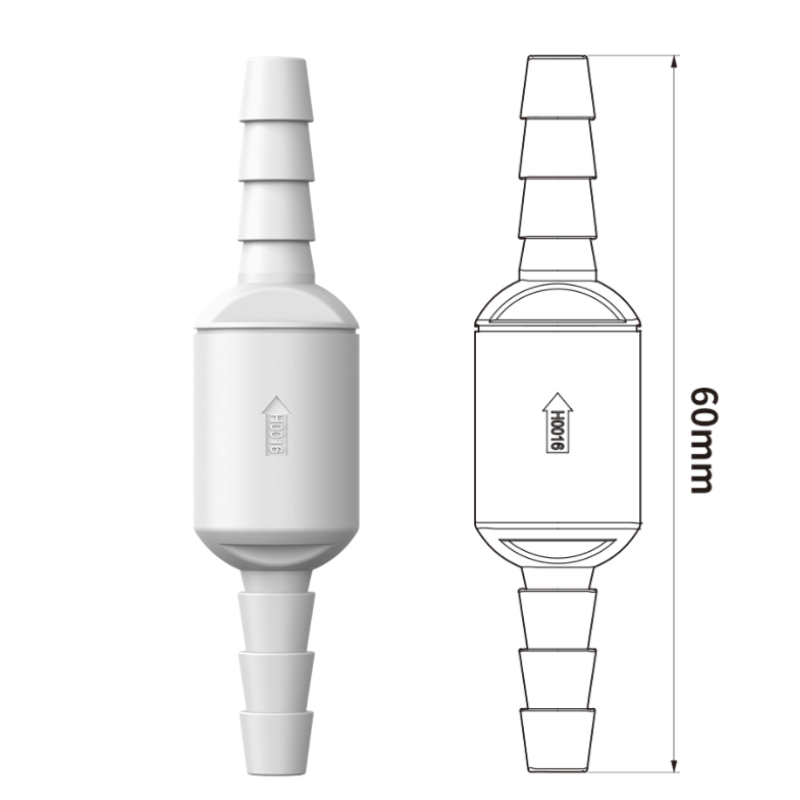 Firesafe Cannula Valve Oxygen Supply Tubing Connector