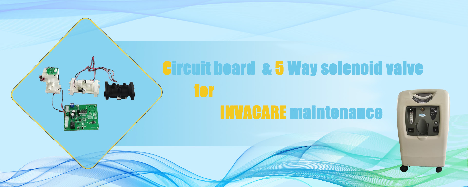 solenoid valves and control circuit boards for Invacare