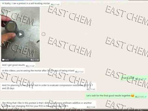 Test Results of PCE Powder Applied in Self-leveling Mortar